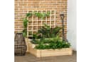 Outsunny Hochbeet 3-stufiges Blumenkasten mit Rankgitter Bild 2