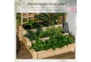 Outsunny Hochbeet 3-stufiges Blumenkasten mit Rankgitter Bild 5