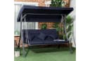 Outsunny Hollywoodschaukel 3-Sitzer mit Sonnendach Dunkelblau Bild 2
