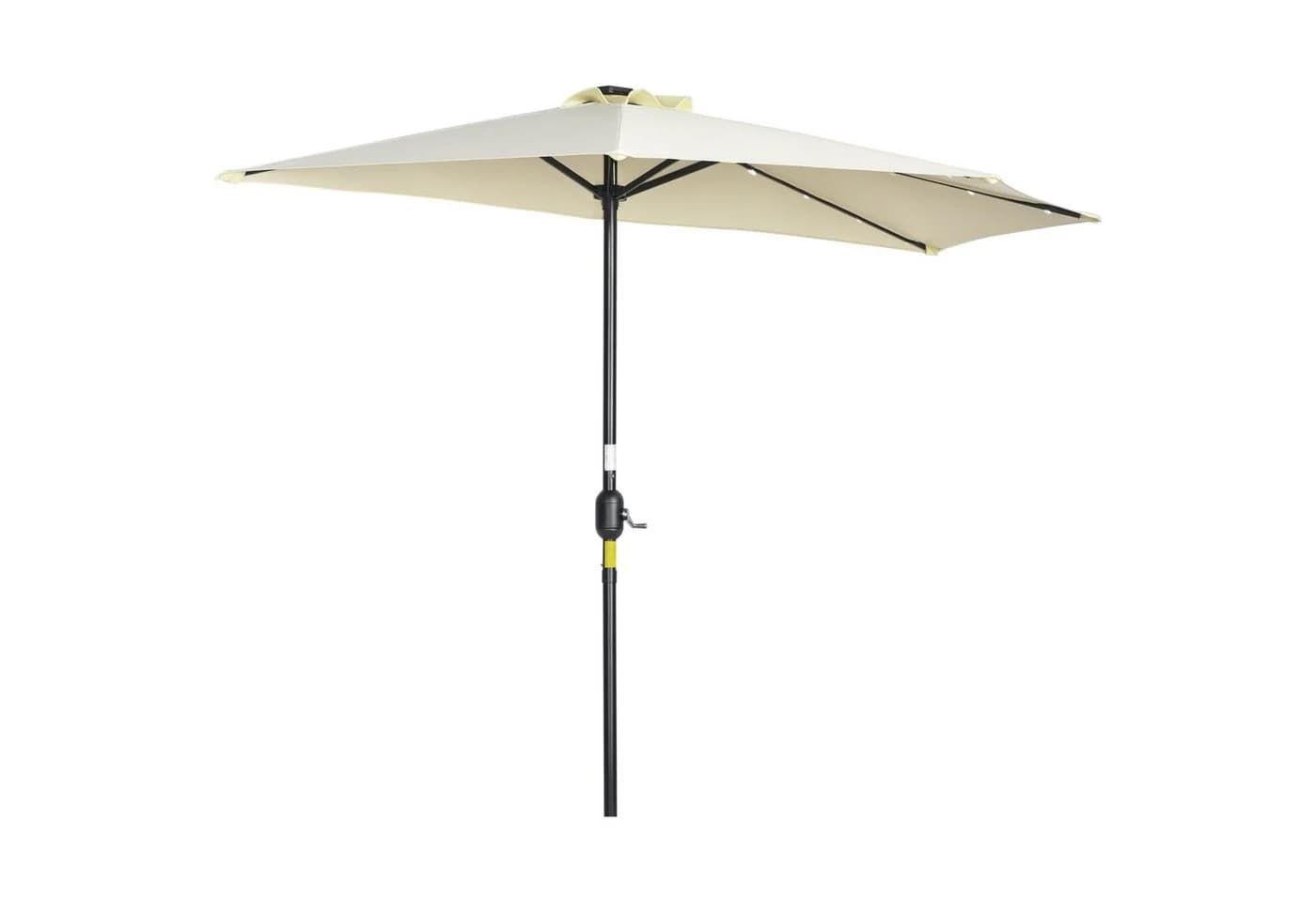 Outsunny Halbschirm mit LED und Solarpaneel Beige
