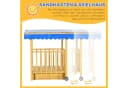 Outsunny Sandkasten mit Spielhaus aus Holz, Naturholz Bild 4