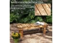 Outsunny Gartenbank Massivholz Dunkelbraun 2-Sitzer Rustikal Bild 5