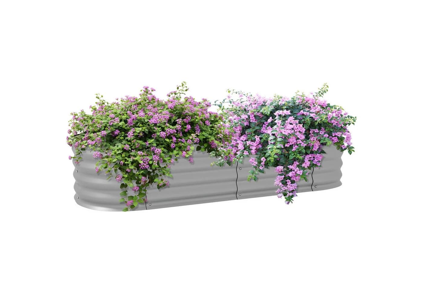 Outsunny Hochbeet Pflanzkasten Silber Metall