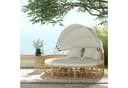 Outsunny Sitzgruppe Sonneninsel 4-tlg. Creme mit klappbarem Verdeck Bild 2