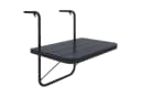 Outsunny Balkonhängetisch Kleiner Balkontisch Alu 60 x 40 cm Schwarz Bild 1