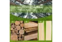 Outsunny Gartenbank 2-Sitzer mit Tisch Naturholz Bild 5