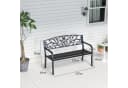 Outsunny Gartenbank Armlehne 2-Sitzer Balkonbank Bild 3