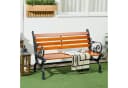 Elegante Gartenbank aus Aluminium und Tannenholz Bild 2