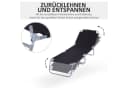 Outsunny Gartenliege Klappbar Verstellbare Rückenlehne Schwarz Bild 4