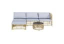 Outsunny Sitzgruppe Balkonmöbel Set 5-tlg. Beige/Grau PE-Rattan Bild 1