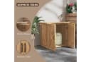 Outsunny Geräteschrank mit Doppeltür Braun Tannenholz Gartenbox Bild 5