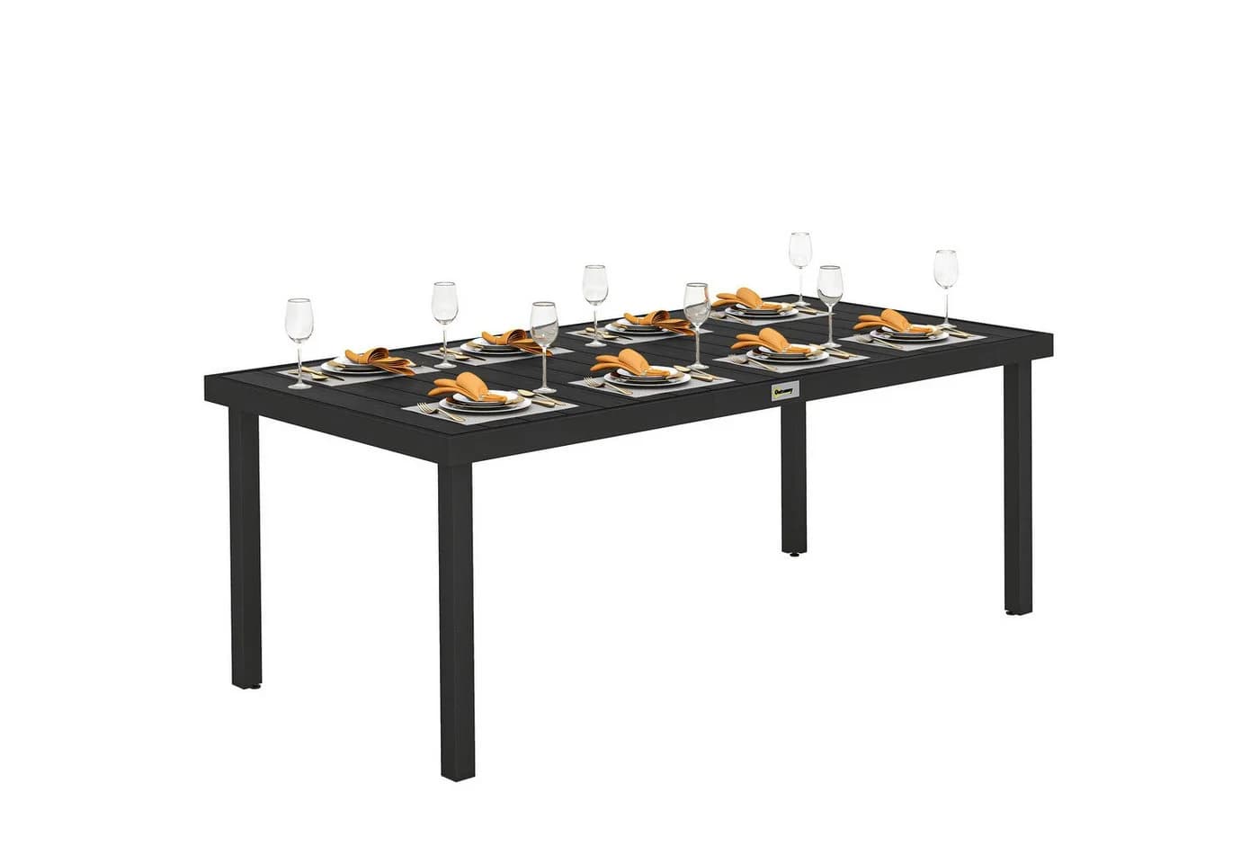 Outsunny Gartentisch Aluminium Kunststoff 190x90x74 cm