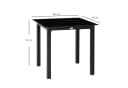 Outsunny Gartentisch Quadratisch Schwarz Aluminium Bild 3