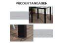 Outsunny Gartentisch Quadratisch Schwarz Aluminium Bild 5