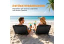 Outsunny 2er Set Faltbare Strandliege Schwarz 5-stufig verstellbar Bild 4