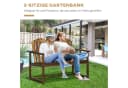 Outsunny Gartenbank Tannenholz Zweisitzer Bild 5