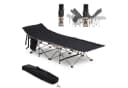 Outsunny Feldbett Schwarz Klappbar Campingliege mit Tasche Bild 1
