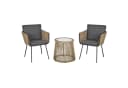 Outsunny Gartenlounge-Set 3-tlg. Grau Grau PE-Rattan mit Kissen Bild 1