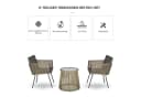 Outsunny Gartenlounge-Set 3-tlg. Grau Grau PE-Rattan mit Kissen Bild 4