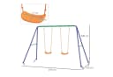 Outsunny Kinderschaukel-Set mit 2 Sitzen Blau/Grün/Orange Bild 3