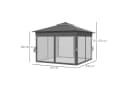 Outsunny Gartenpavillon Metall Oxfordstoff Bild 3