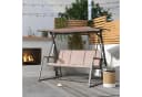 Outsunny Hollywoodschaukel 3-Sitzer Khaki Bild 2