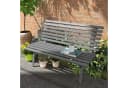 Outsunny Gartenbank 2-Sitzer Grau Aluminium Bild 2