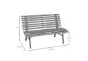 Outsunny Gartenbank 2-Sitzer Grau Aluminium Bild 3