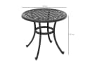 Outsunny Gartentisch Beistelltisch Schwarz Aluminiumguss Bild 3
