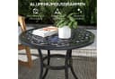 Outsunny Gartentisch Beistelltisch Schwarz Aluminiumguss Bild 5