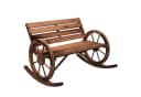 Outsunny Schaukelbank aus Holz 240 kg belastbar Verkohlt Bild 1
