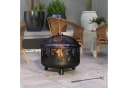 Outsunny Feuerschale 2-in-1 Schwarz Metall Ø61 cm Bild 2