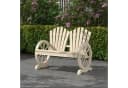 Outsunny Gartenbank 2-Sitzer Tannenholz Natur Bild 2