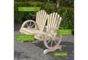 Outsunny Gartenbank 2-Sitzer Tannenholz Natur Bild 4