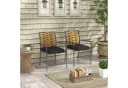 Outsunny 2er-Sitzgruppe Rattan Gartenstuhl mit Kissen stapelbar Bild 2