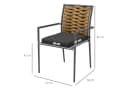 Outsunny 2er-Sitzgruppe Rattan Gartenstuhl mit Kissen stapelbar Bild 3