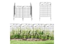 Outsunny Dekorativer Metall-Gitterzaun Schwarz 4er Set Bild 1