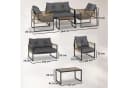 Outsunny Rattan Gartenlounge-Set 4-tlg. Braun Bild 3