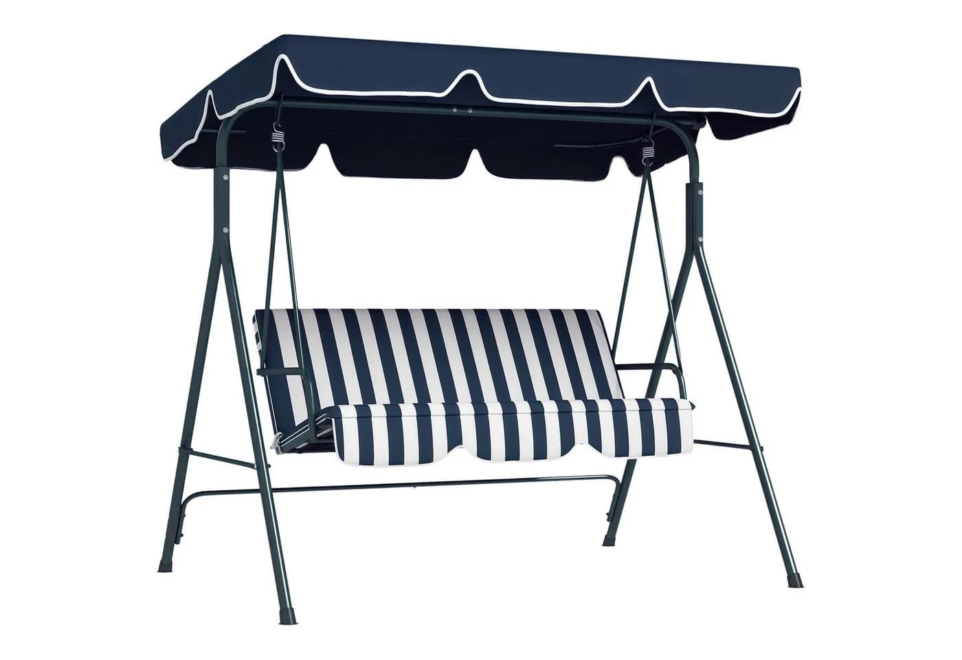 Outsunny Hollywoodschaukel 3-Sitzer Blau