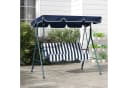 Outsunny Hollywoodschaukel 3-Sitzer Blau Bild 2