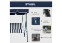 Outsunny Hollywoodschaukel 3-Sitzer Blau Bild 5