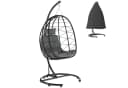 Outsunny Schaukelstuhl Hängesessel Rattan 195 cm Höhe Bild 1
