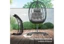 Outsunny Schaukelstuhl Hängesessel Rattan 195 cm Höhe Bild 4