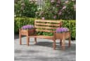Outsunny Gartenbank 2-Sitzer mit Blumenkasten Dunkelbraun Bild 2
