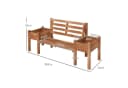 Outsunny Gartenbank 2-Sitzer mit Blumenkasten Dunkelbraun Bild 3