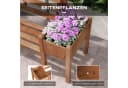 Outsunny Gartenbank 2-Sitzer mit Blumenkasten Dunkelbraun Bild 5
