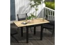 Outsunny Gartentisch Erweiterbarer Esstisch für 6 Personen Aluminium Gelb Bild 2