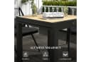 Outsunny Gartentisch Erweiterbarer Esstisch für 6 Personen Aluminium Gelb Bild 5