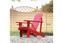 Outsunny Gartenstuhl Adirondack Rot mit Becherhalter Bild 3