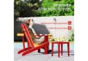 Outsunny Gartenstuhl Adirondack Rot mit Becherhalter Bild 4
